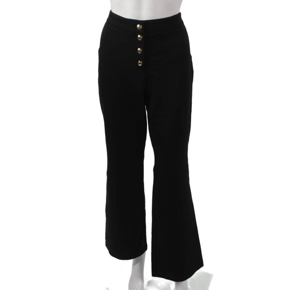 Michael Michael Kors Women Dress Pants Black 65% Viscose Button Size M